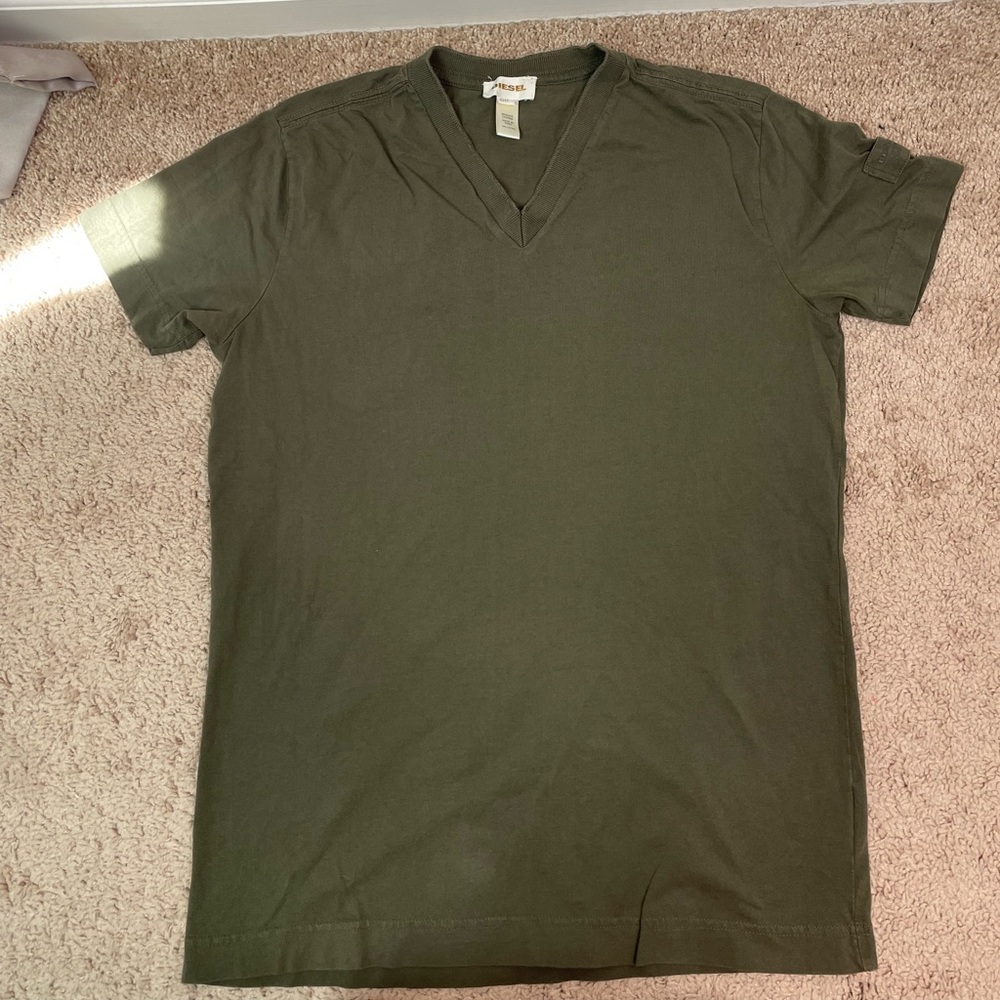 Men's Diesel Green Only The Brave V-Neck